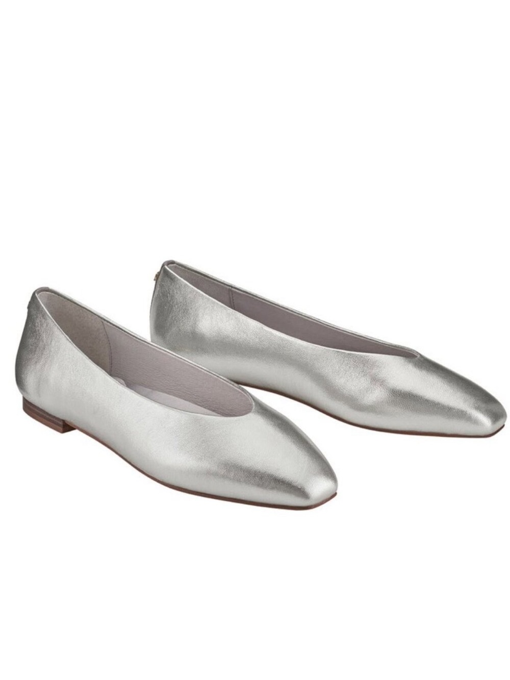 Birdies Crane Flats Leather Silver 7